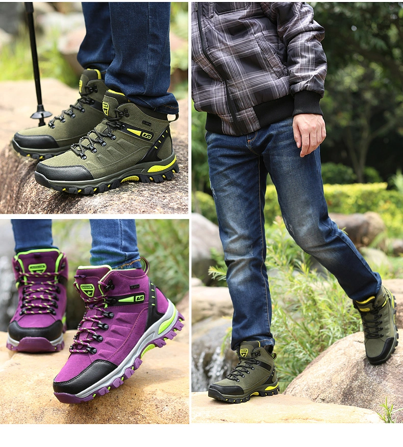 Autumn Winter Unisex Warm Outdoor Anti Slip Climning Hiking Shoes