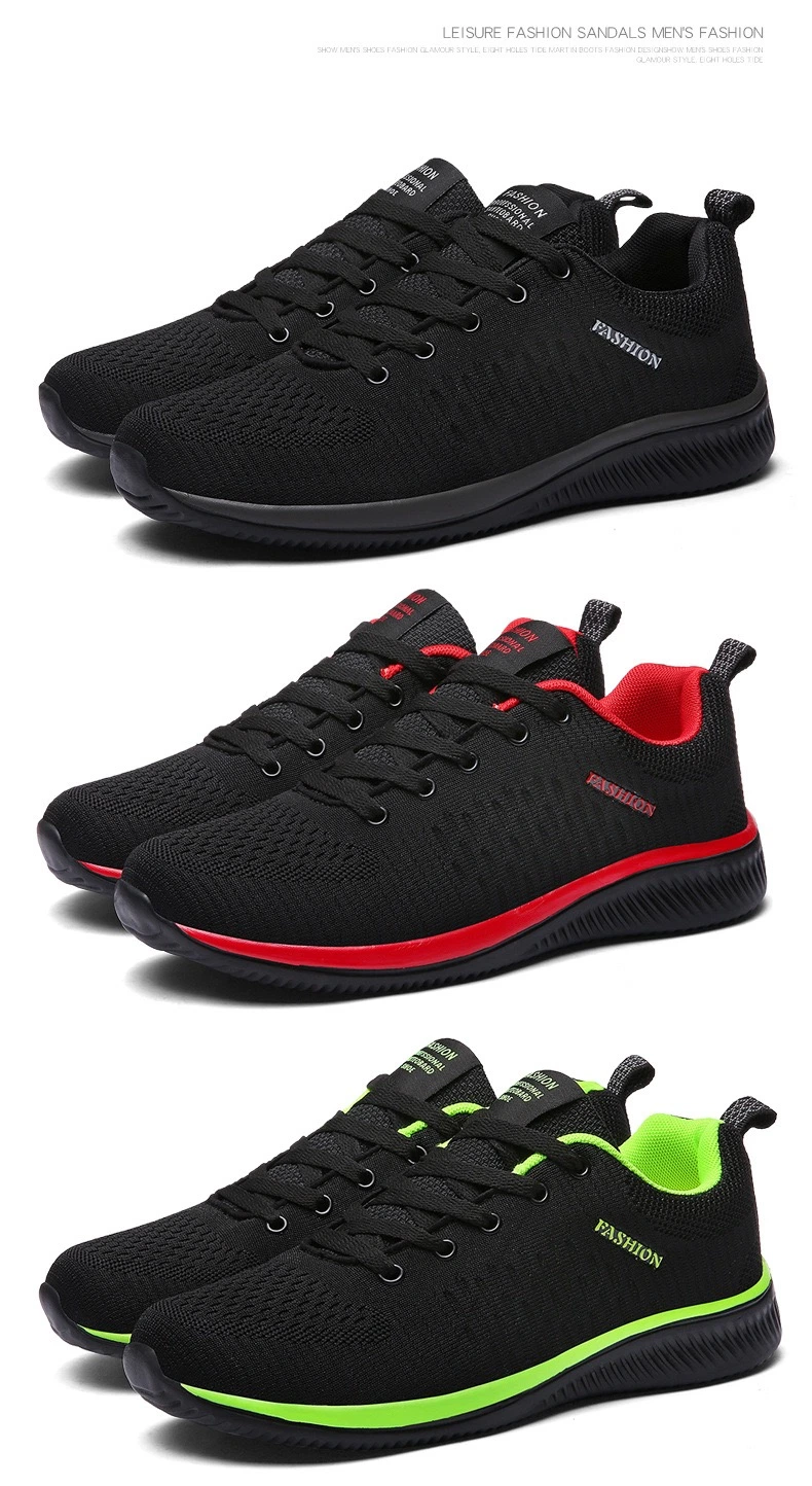 Breathable Flyknit Athletic Sports Shoes for Men Fashion Walking Flat Shoes Cheap Price Comfort Stock Running Shoes Youth Shoes Sporting Shoes Casual Shoes