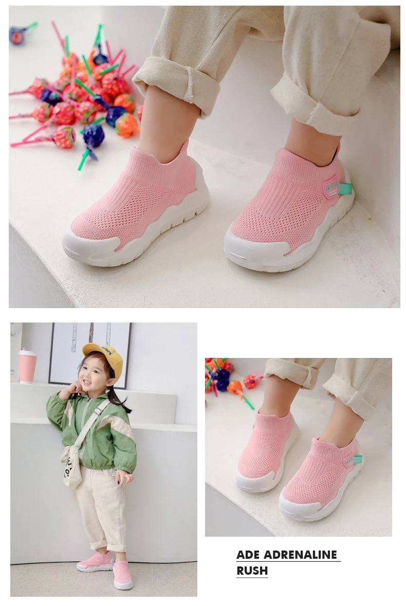 2022 Boys Girls Flyknit Walking Shoes Sneakers Soft Baby Shoes