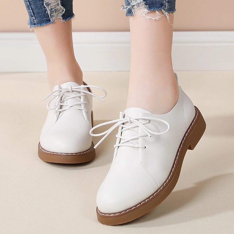 Fashionable Lace-up Women&prime;s Loafers for Everyday Wear