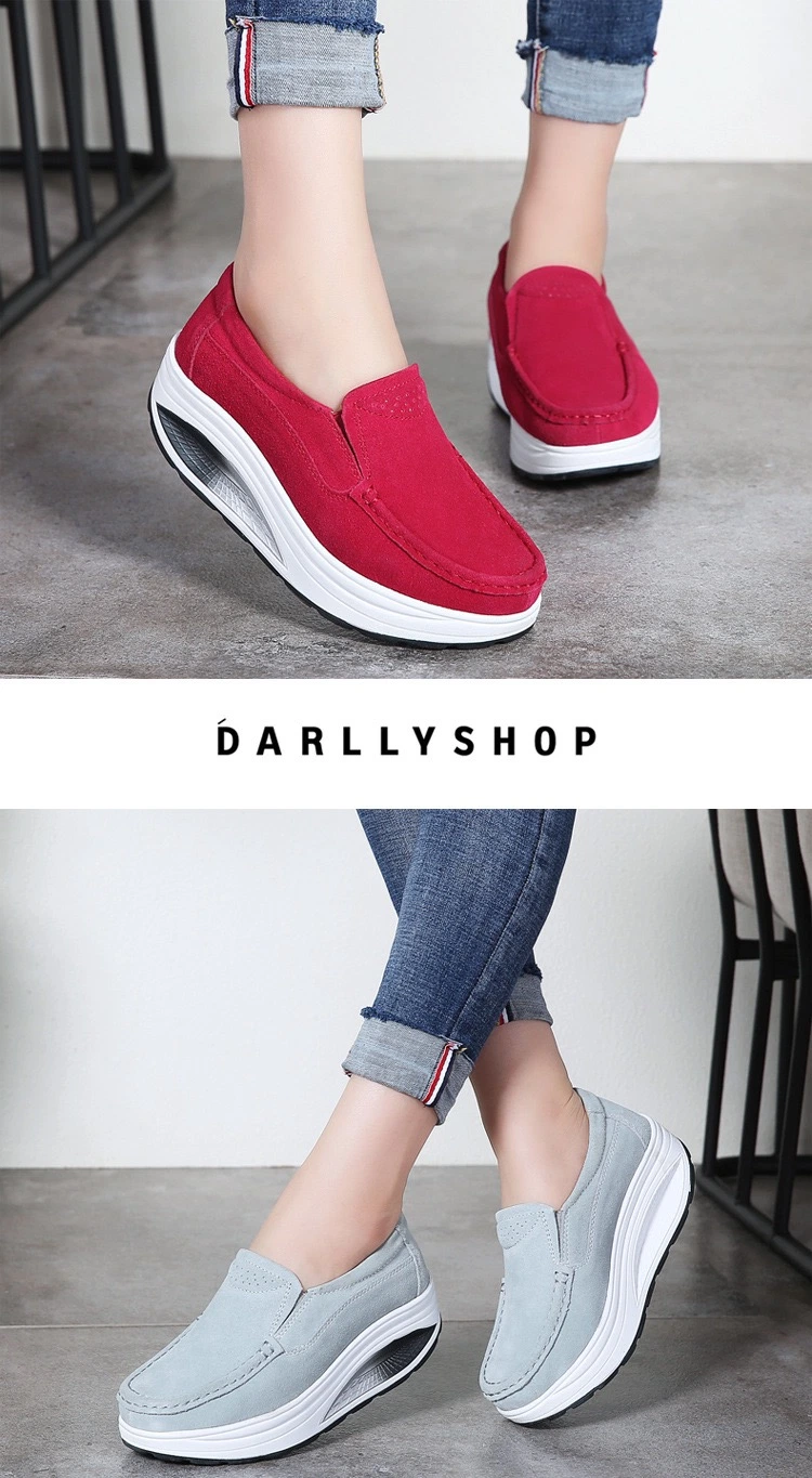 Luxury Ladies Platform Shoes - Stylish Slip on Loafers for Women