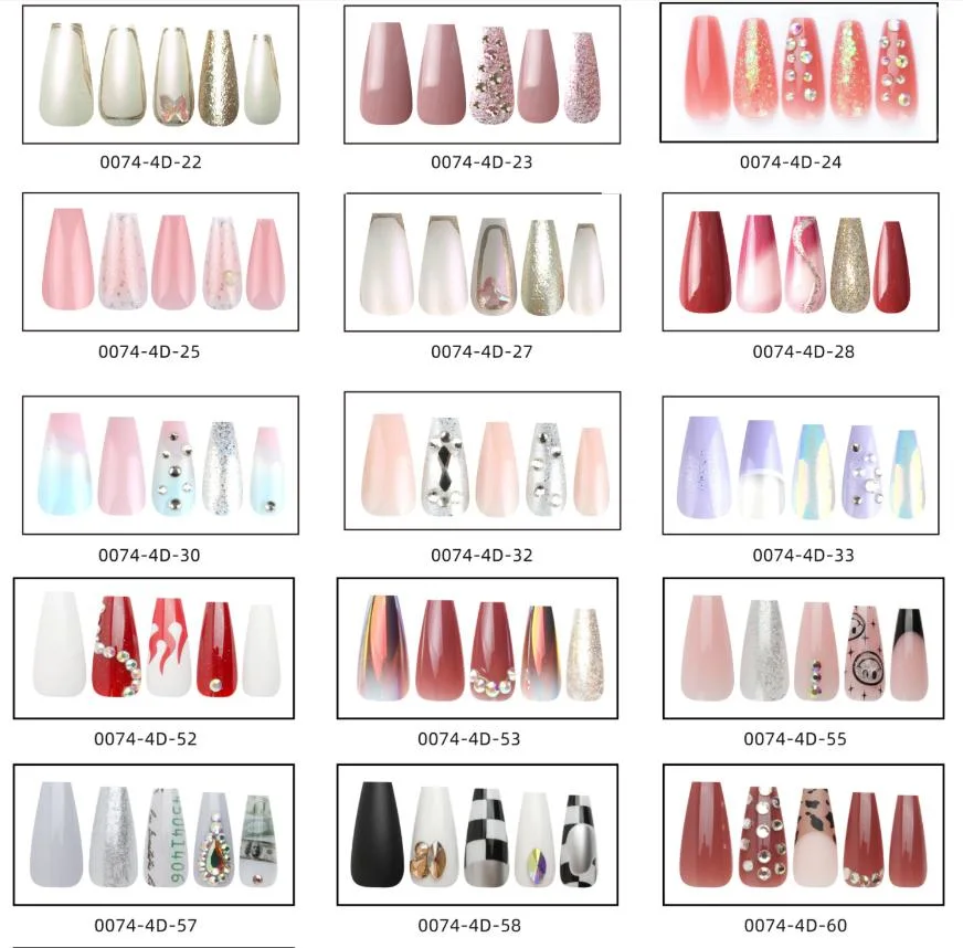 Wholesale 24PCS Fake Nail Tips Luxury Style Ballet Press on False Nails