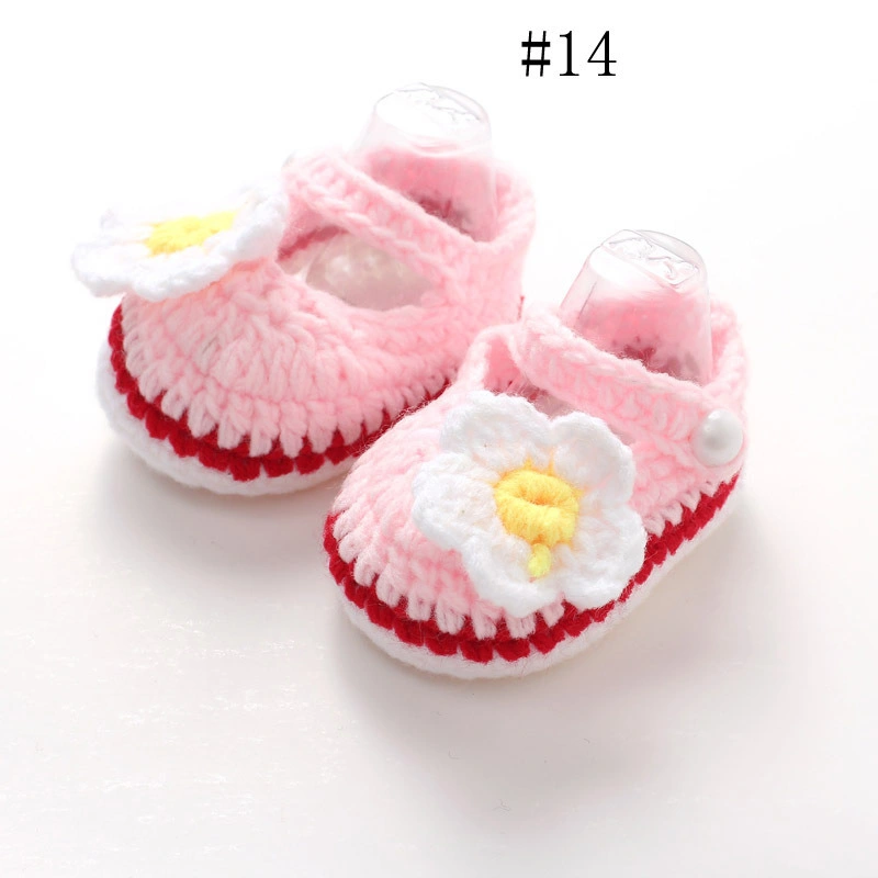 Crochet Casual Baby Girls Handmade Knitted Sock Infant Baby Shoes Lightweight Esg14062