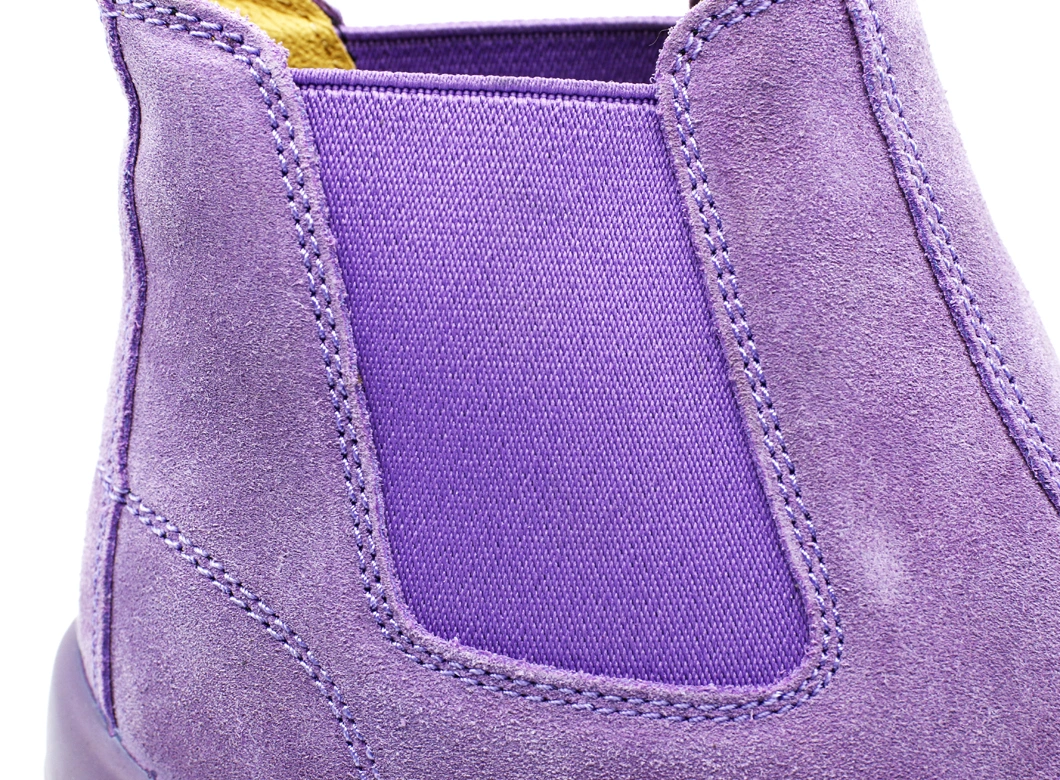 Purple Elastic Pull Tab Work Safety Boot Shoes