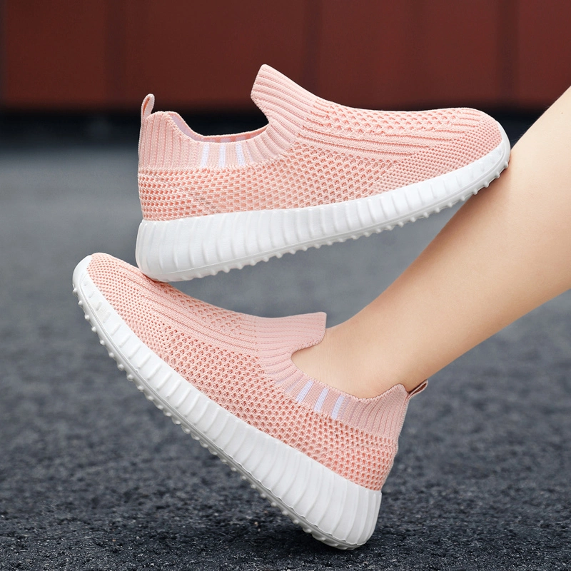 Spring Fly-Knitted Children&prime;s Shoes Slip-on Casual Shoes 28-40