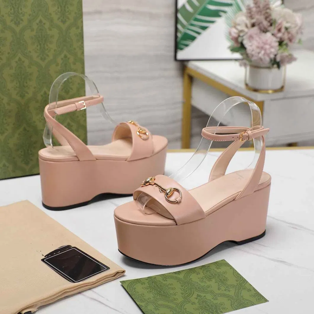 Hate-Sky-High Series Wedge Platform Sandals Leather Women&prime;s Shoes