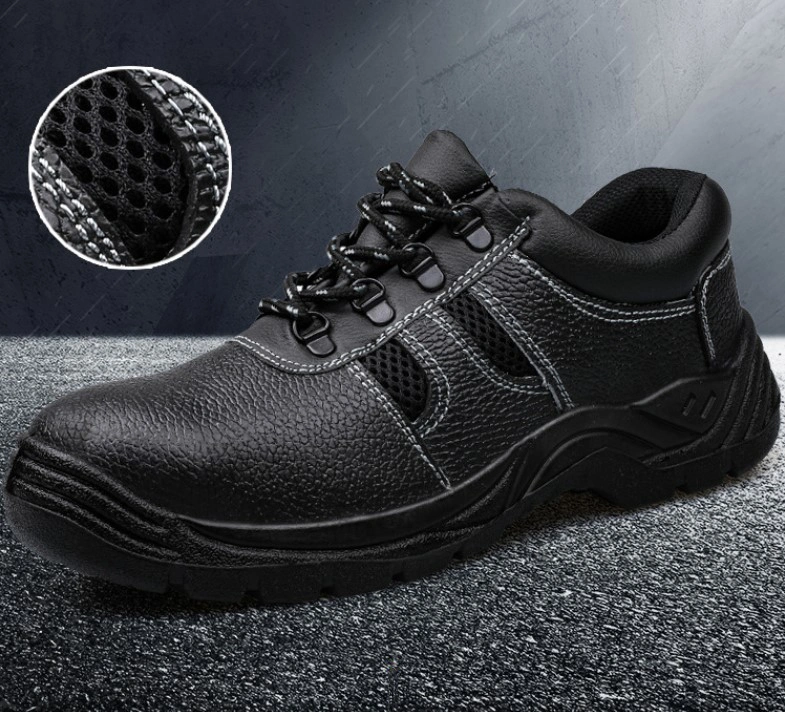 Genuine Leather Composite Toe Comfortable Safety Work Shoes for Men