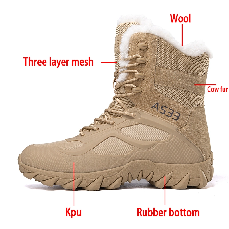 Warm High Quality Hiking Outdoor Shoes for Man`S Combat Boot