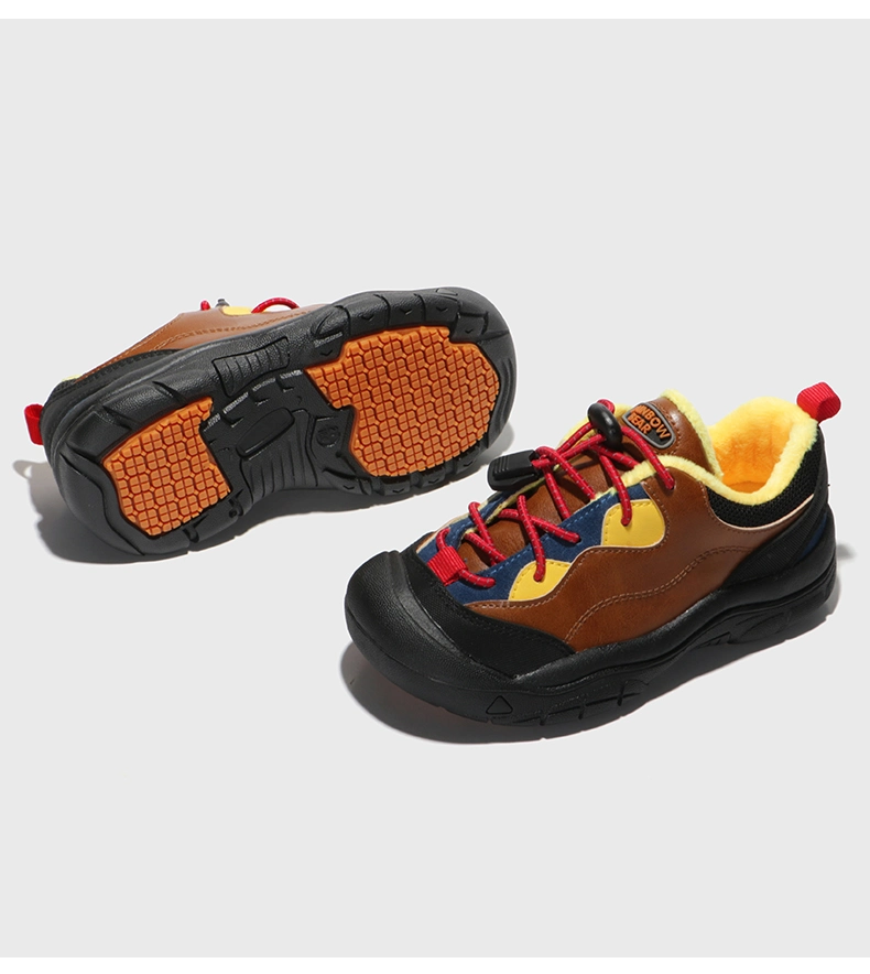 Kid Adding Cotton Warmer Shoes for Winter Colorful Cute Non Slip Shoes