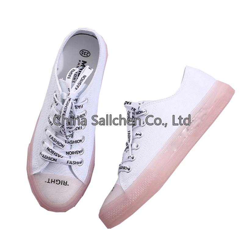 Girls Crystal Canvas Lace up Sports Shoes