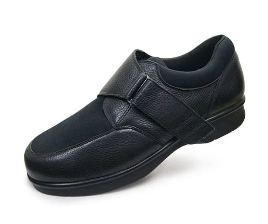 Wide Leather Shoes with Seamless Lining Extra Depth for Preventing Diabetic Foot