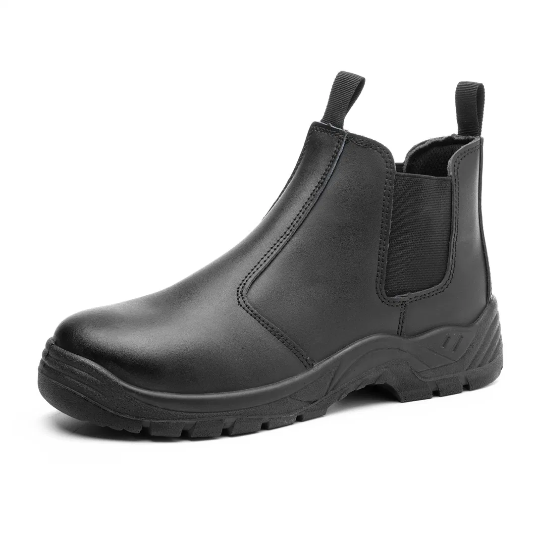 Fashionable Suede Cow Leather Cement Safety Work Shoe for Men