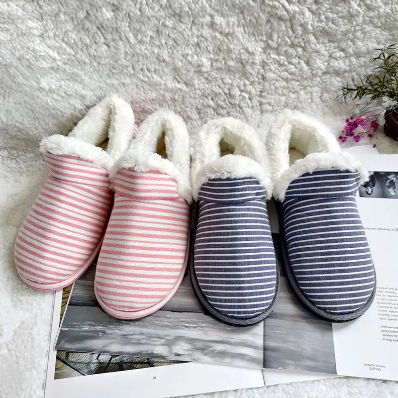 Autumn and Winter Indoor Suede Home Cotton Household Couple&prime;s Shoes