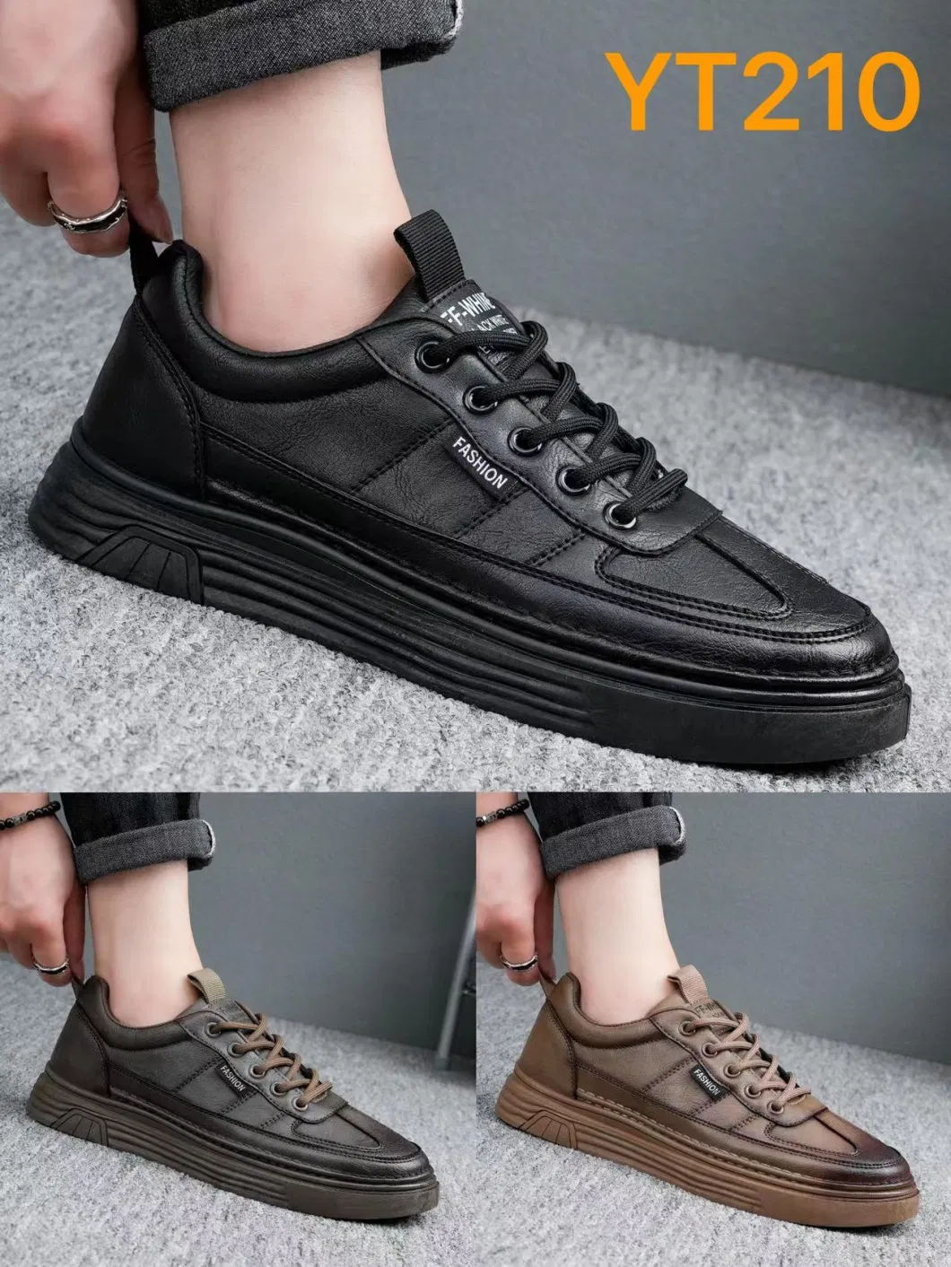 Yt205fashion Trend Ultra Fiber Leather Men Casual Shoe Board Shoes