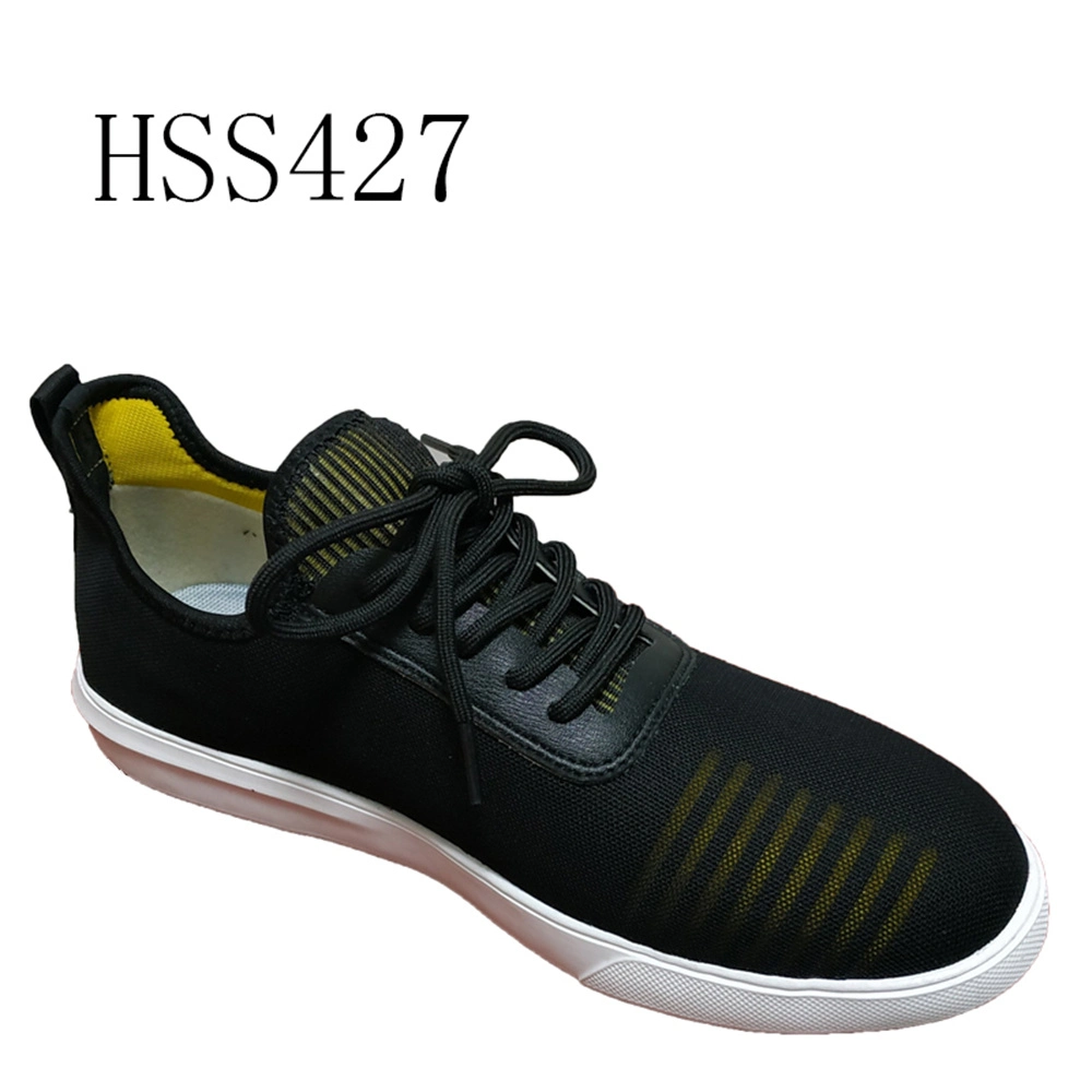 Ywq, Factory Outlet Cheap Price Breathable Knitted Fabric Black Fashion Sport Shoe HSS427