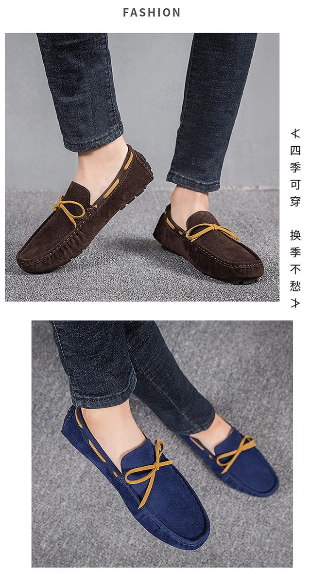 Suede Leather Loafers Shoes Casual Walking Men Driving Moccasins Shoes