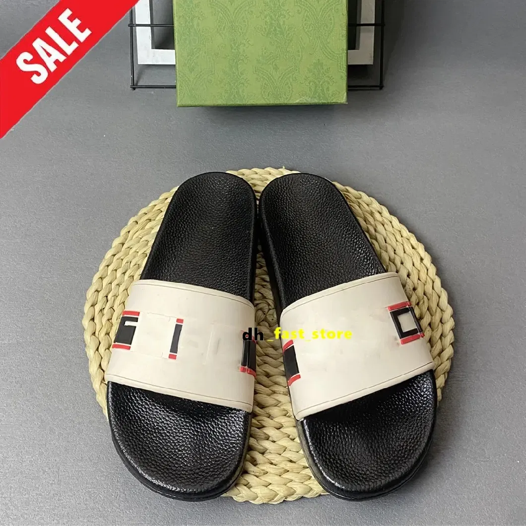 Designer Sandals Floral Slippers for Men Women Summer Room Beach Flatssandale Gear Sole Rubber Leather Brocade Slippers Luxury Claquette Mules Pantoufle