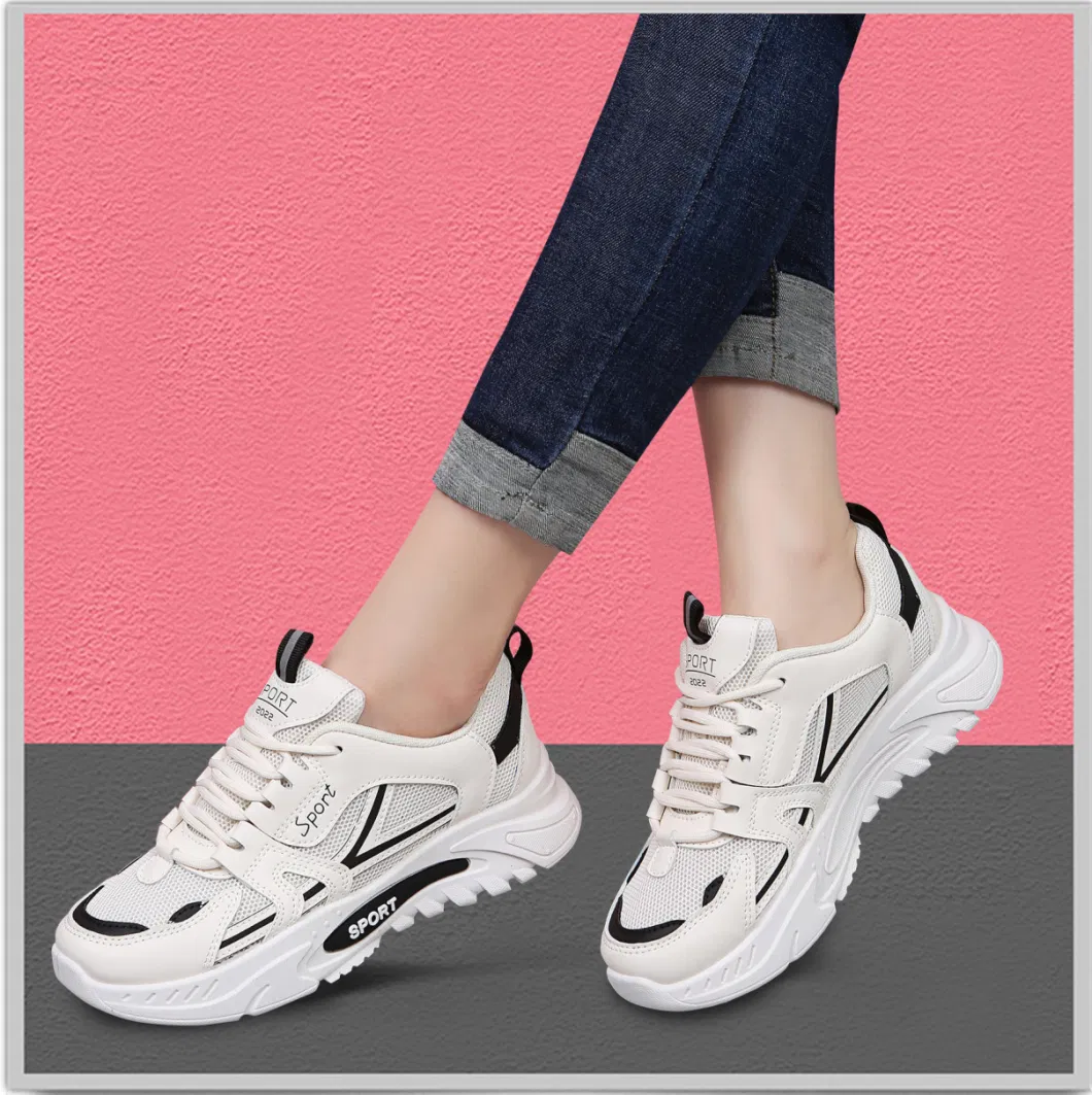 Light-Weight Breathable Lace up Sports Casual Shoes for Women