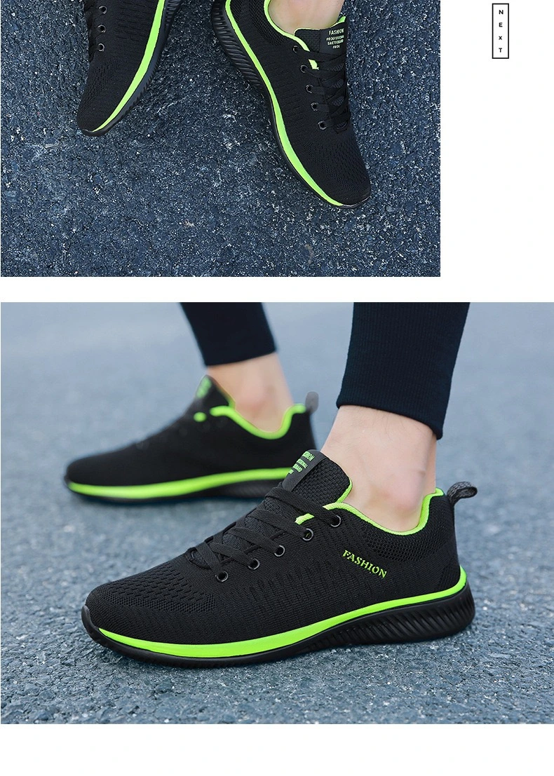 Breathable Flyknit Athletic Sports Shoes for Men Fashion Walking Flat Shoes Cheap Price Comfort Stock Running Shoes Youth Shoes Sporting Shoes Casual Shoes