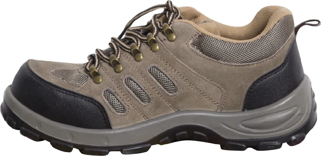 Casual Safety Shoes with Suede Leather and Mesh Mix Upper-47