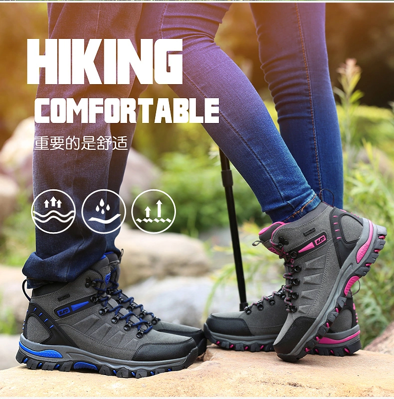 Autumn Winter Unisex Warm Outdoor Anti Slip Climning Hiking Shoes