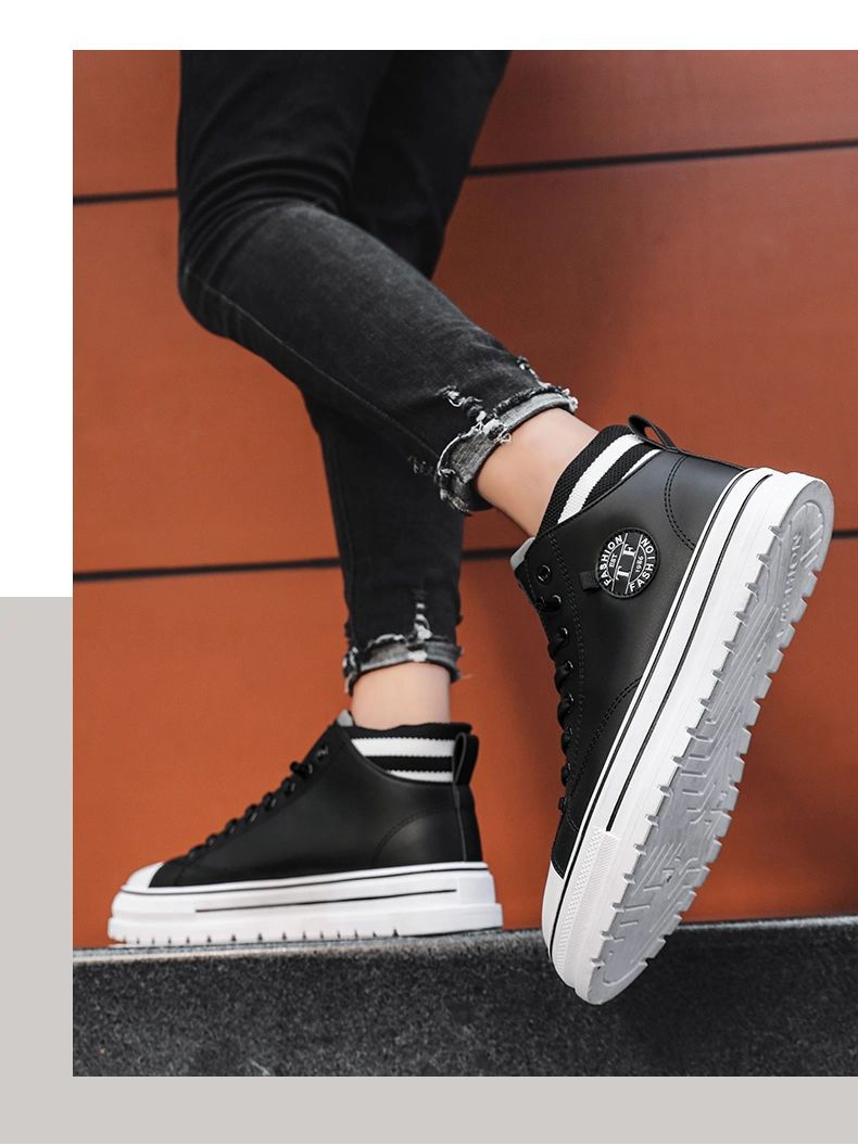 Good Price MID Top Casual Sneakers Platform Walking Style Board Shoes