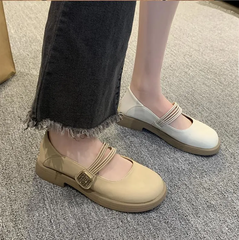 Wholesale French Vintage Stylish Soft Leather Women-S-Shoes Lady Slip on Flat Casual Shoe