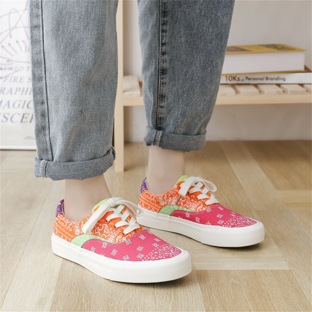 Walking Style Shoes Women Vulcanized Rubber Shoes Sneakers for Girls