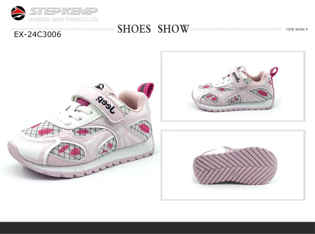 Spring/Autumn Children Outdoor Walking Velcro Breathable Girls Casual Shoes Ex-24c3006