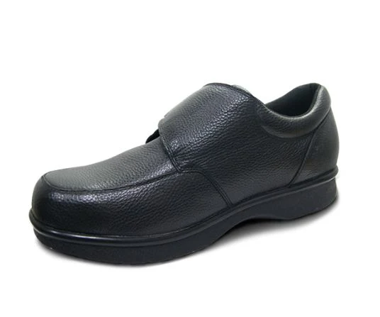 Wide Leather Shoes with Seamless Lining Extra Depth for Preventing Diabetic Foot