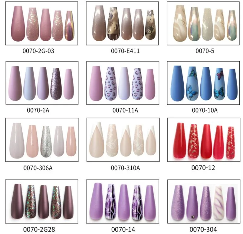 Wholesale 24PCS Fake Nail Tips Luxury Style Ballet Press on False Nails