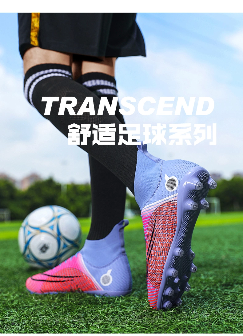 Factory Customize Branded Outdoor Soccer Football Flyknit Sport Men Shoes