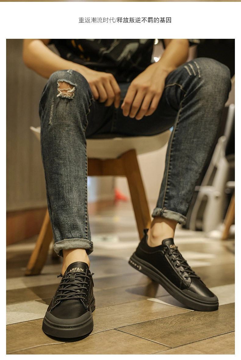 Fashionable Casual Board Sneakers Slip on Lazy Walking Style Shoes for Men