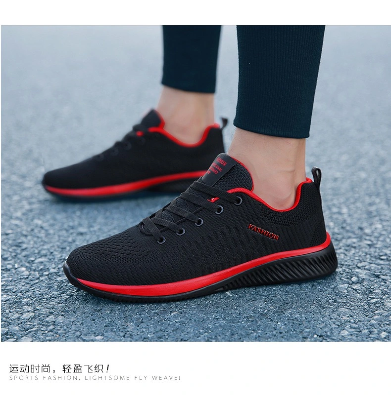 Breathable Flyknit Athletic Sports Shoes for Men Fashion Walking Flat Shoes Cheap Price Comfort Stock Running Shoes Youth Shoes Sporting Shoes Casual Shoes