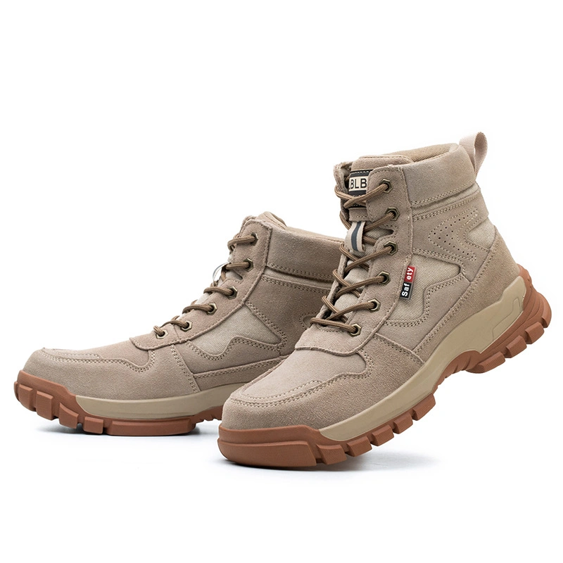 New Plush Insulation, Suede Leather, Anti Slip, Wear-Resistant Labor Protection Shoes, Anti Impact, Anti Puncture, and Spark Resistant High Top Protective Shoes