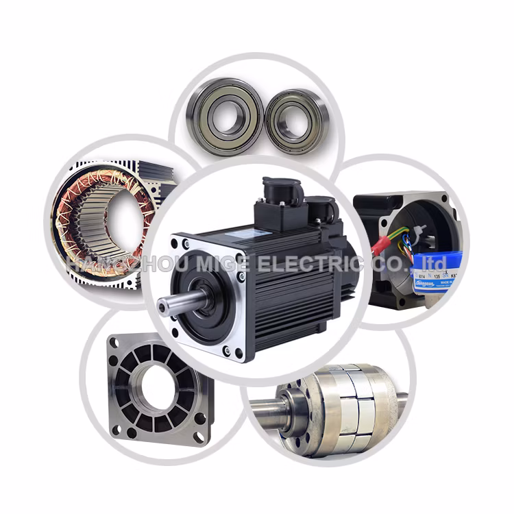 Small Electric Motor 220V 730W Single Phase CNC Machine Mige Servo Motor