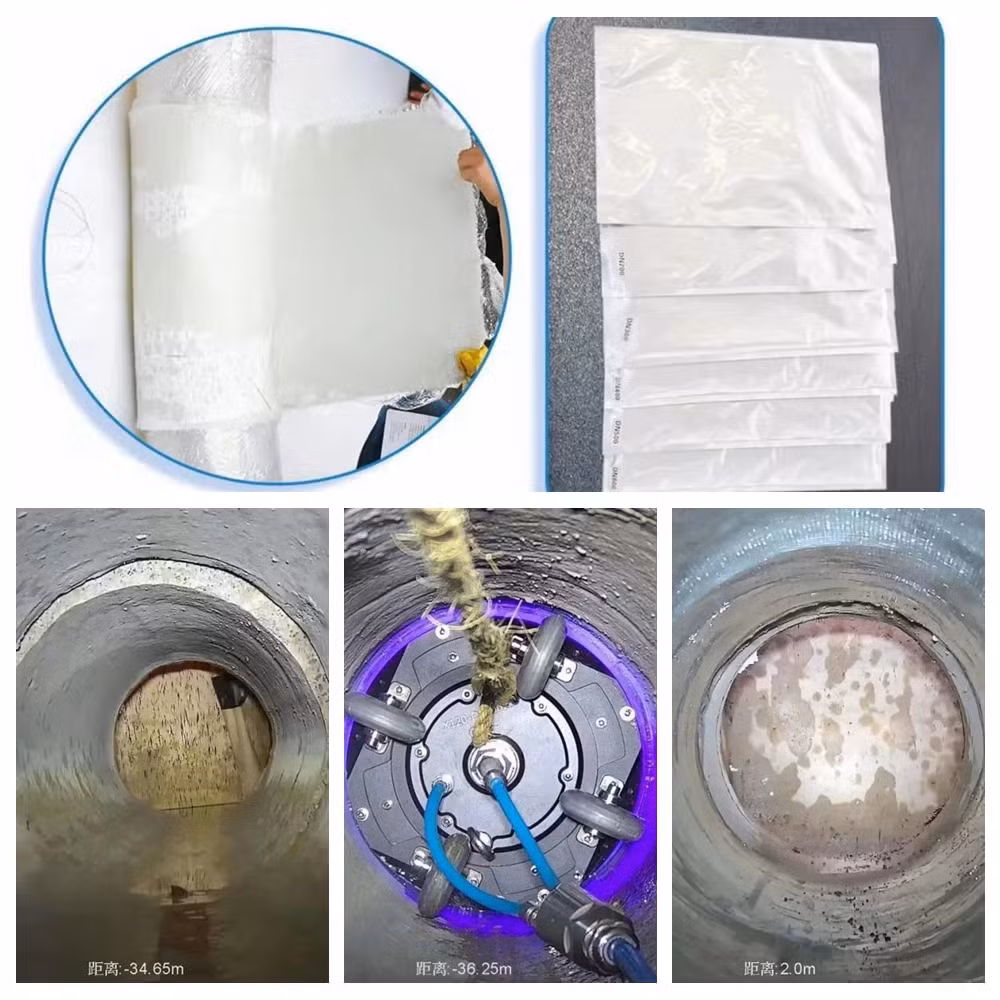 UV Light Curing Short Liner and Patching System for DN200-600 Pipes