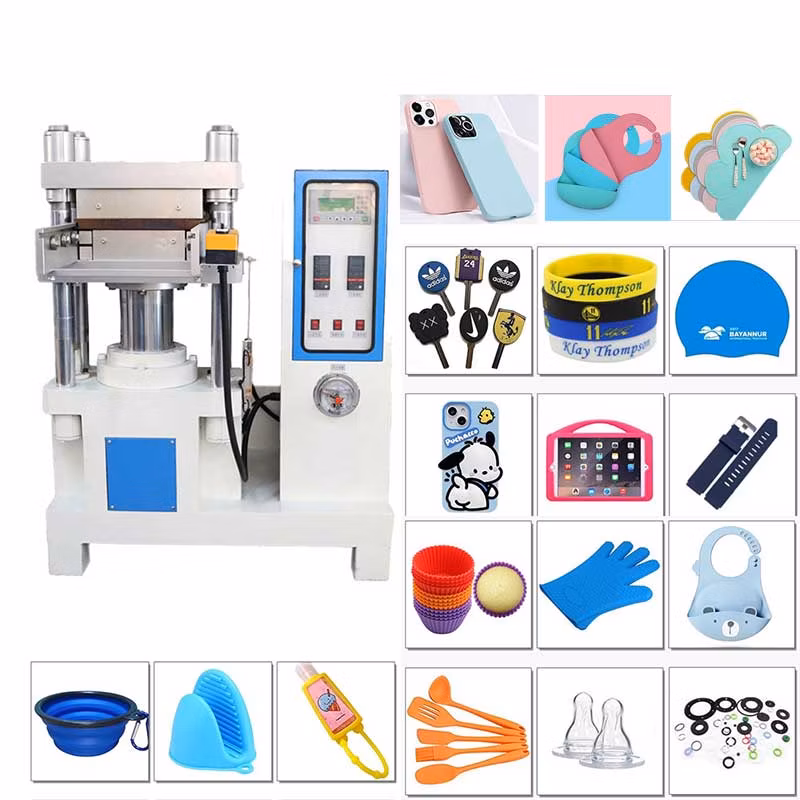 Wristband Debossed and Embossed Press Daylight Label Rubber Heat Hot Brand Logo Silicone Rubber Wristband Mobile Phone Case Keychain Kitchenwar Machine