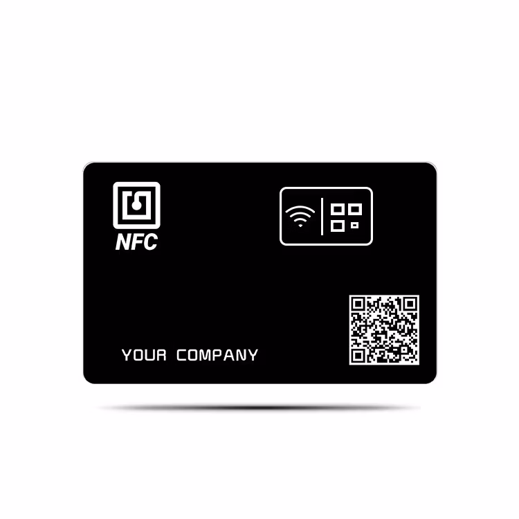Full Black PVC Review Plate NFC 216 Custom Contactless NFC Card