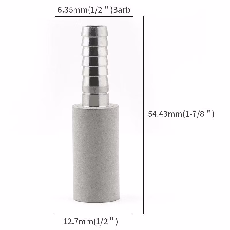 Hengko Air Aeration 316L Carbonation Stone Sintered Stainless Steel Diffuser Gas Sparger for Winemaking