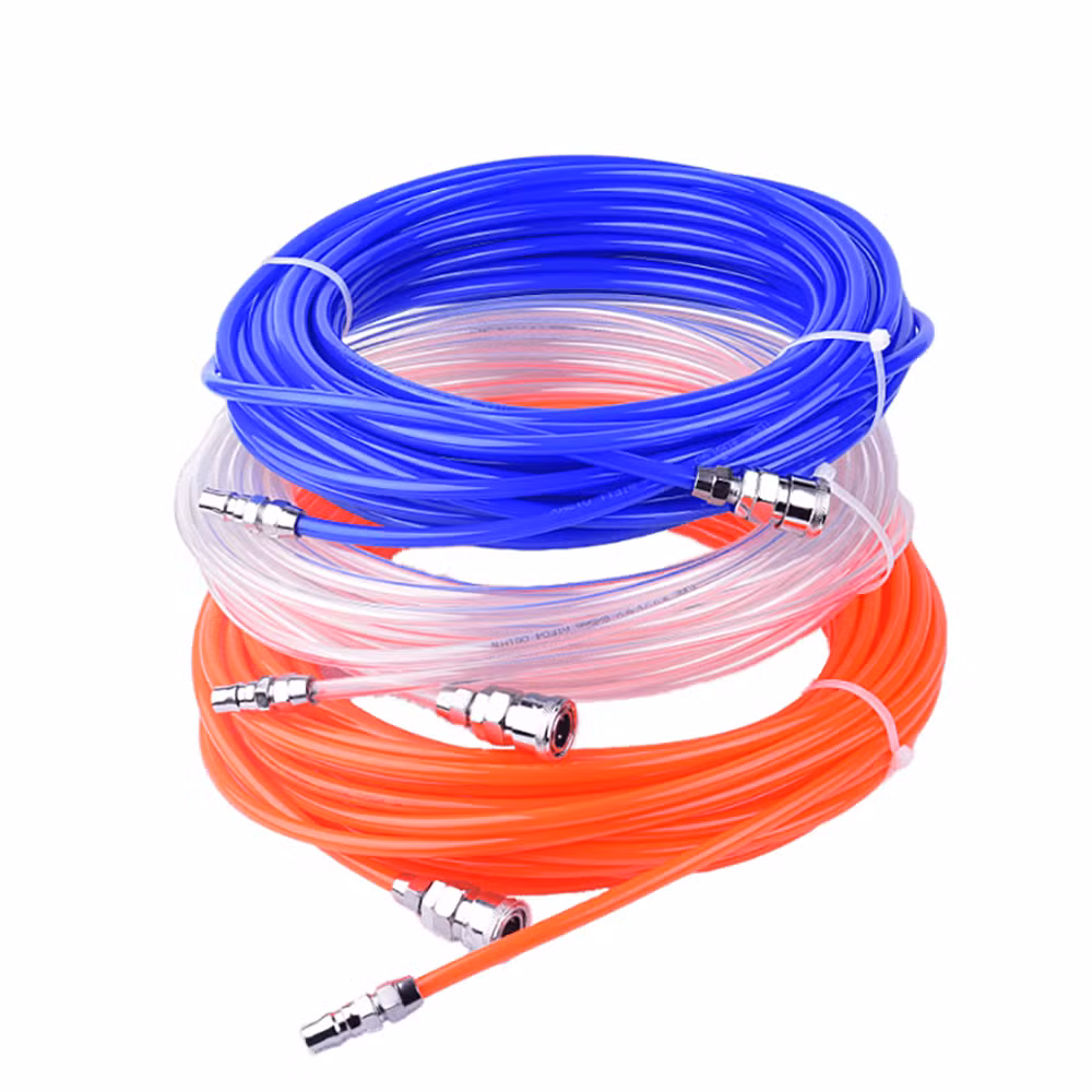 PU6*4-B Blue Orange Flexible High Temperature Air Hose Industrial Manufacturers Polyurethane Pneumatic Tube for Air Compressor
