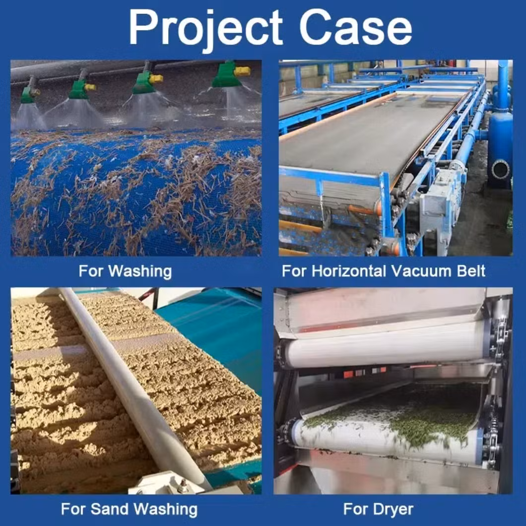Horizontal Vacuum Belt Horizontal Vacuum Sludge Dewatering Press Filtering Mesh Belt Polyester Filter Mesh for Vacuum Belt Filter Press for Food Process