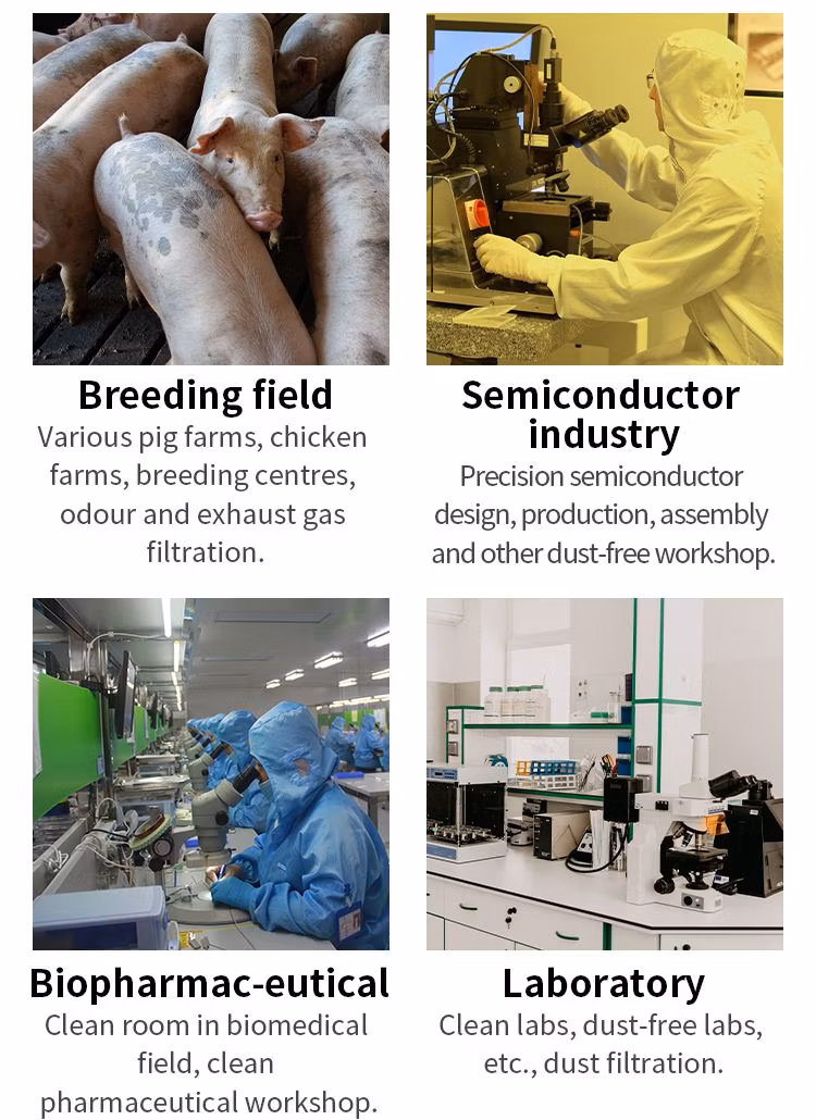 Manufacturers Directly Sell to The Aquaculture Industry, Steel Mills, Box Type Air Filters, ABS Frame Medium Efficiency Filters