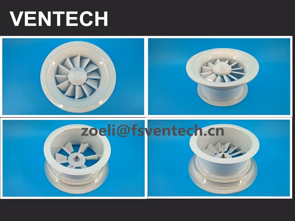 Ventilation Supply Air Diffuser HVAC Wall Vent Grille Round Swirl Diffuser