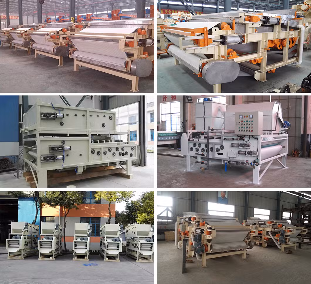 Continuous Operation Drum Concentrator Belt Filter Press for Chemical Treatment