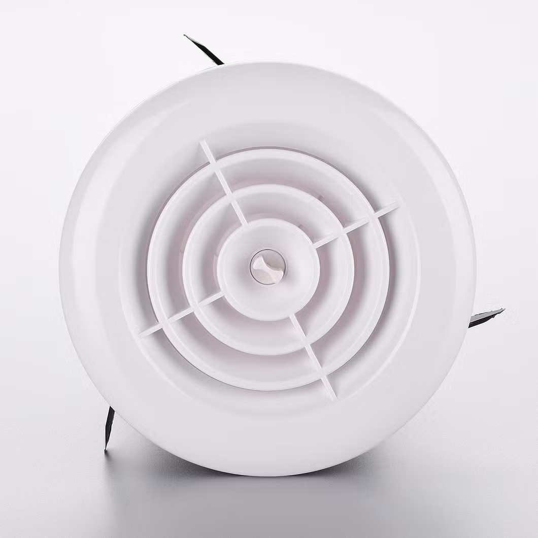 HVAC System Adjustable Plastic Round Ceiling Air Diffuser
