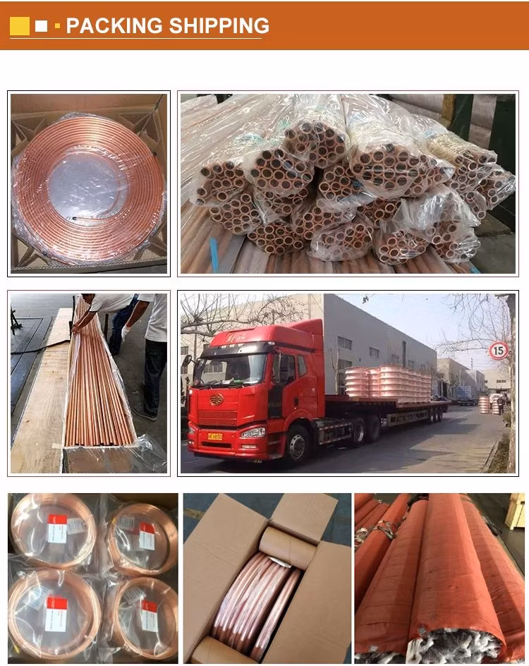 Copper Cold Drawn Seamless Straight Pure Copper Heat Tube Bare Copper Tube for Air Condition
