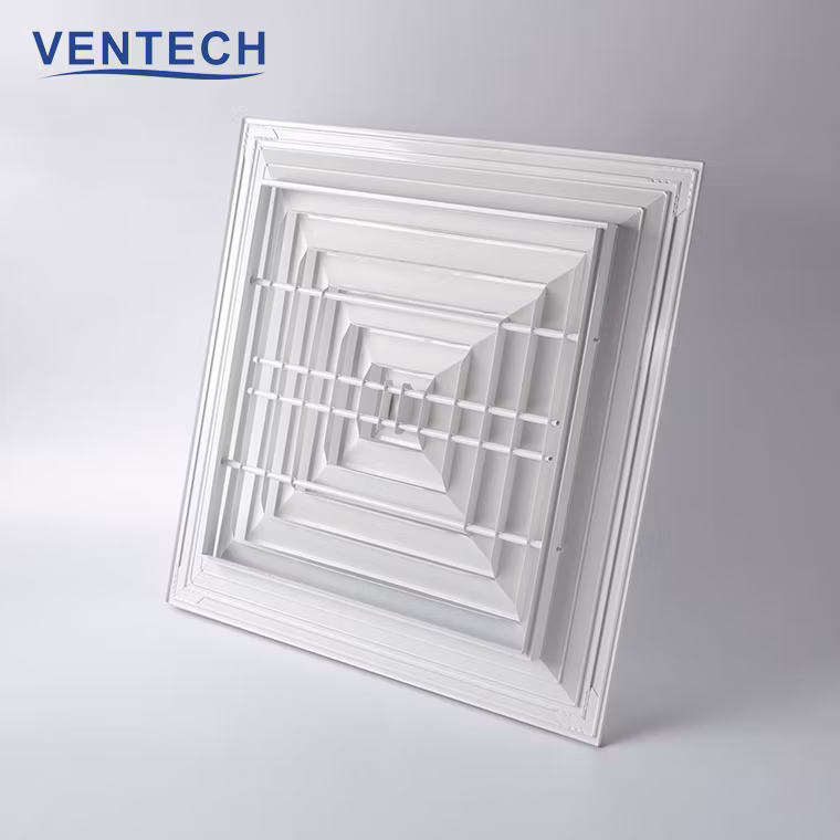 HVAC Air Diffuser Aluminum Square Diffuser Ceiling Supply Diffuser