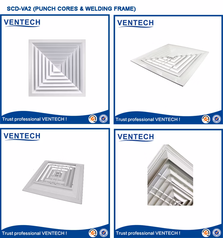 Customerized Aluminum 4 Way Square Air Diffuser