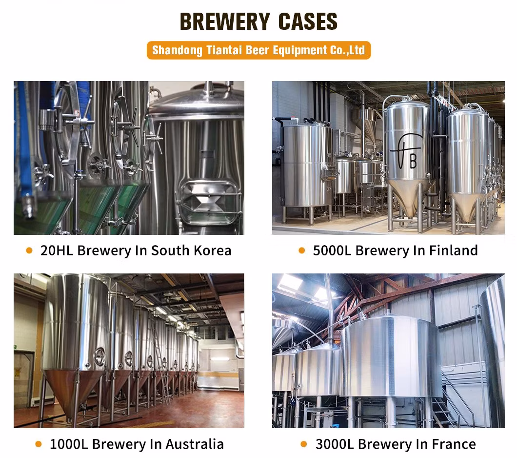 Combined 3-Vessel Electric Heating Stainless Steel Restaurant Beer Brewing Equipment